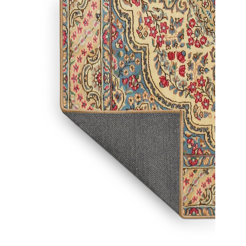 Tapis gris/brun/rouge clair traditionnel Klas, Rectangle 7 pi x 10 pi