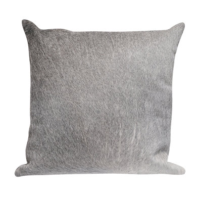 Animal Print Leather/Suede Reversible Throw Pillow
