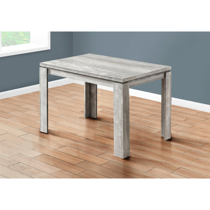 Table de salle à manger rectangulaire grise en stratifié gris de 48 po, style moderne, pour 4 personnes, pour les petits espaces