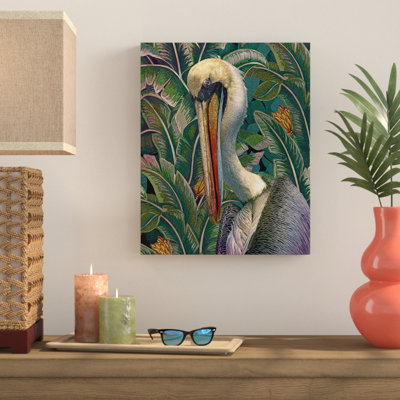 « amorcage pelicana », impression sur toile