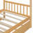 Twin Size Wooden House Bed with Trundle, Natural Finish for Extra Sleeping Space and Stylish Room Decor