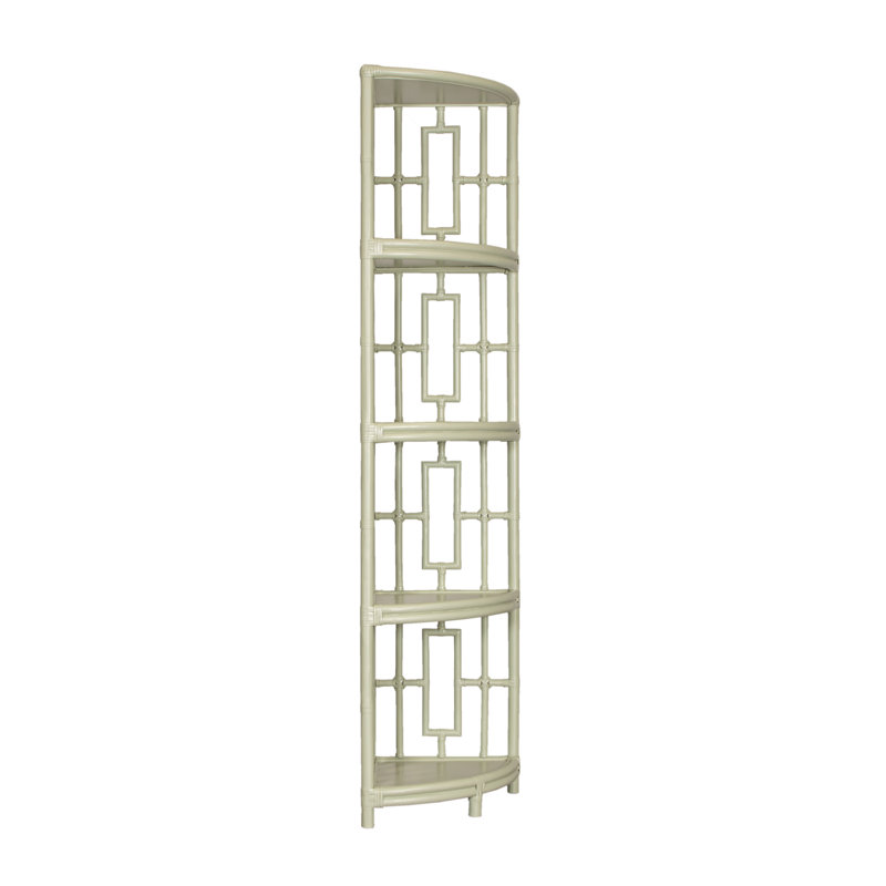 Manley Corner Bookcase, Celery Green