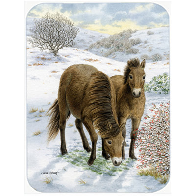 Charlton Home® Exmoor Ponies Petronela Glass Cutting Board
