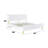Gaines White High Gloss Finish EK Bed