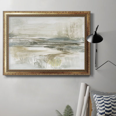 Stark Neutral Landscape II - Peinture sur toile encadrée