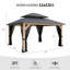 Toit en bois de cèdre 11 pi x 13 pi en acier galvanisé avec moustiquaire Cedar