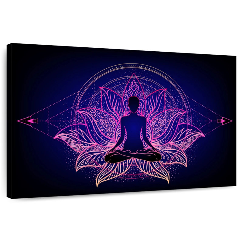 Kerrick Magenta Lotus Meditation, 26" H x 39" W