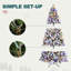 Arbre de Noël floqué avec lumières colorées-1251580795