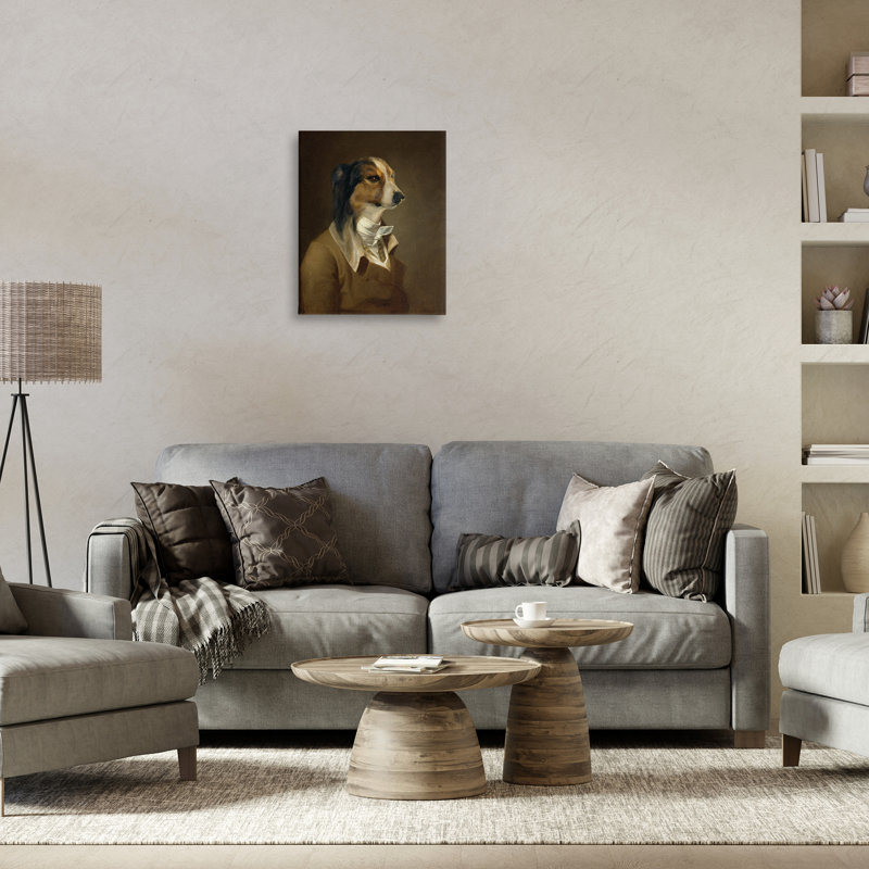 "Classic Attire Dog Portrait", art mural par CAD Designs, H 20 po x l 16 po