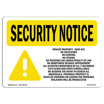Panneau de propriété privée «Keep Out»