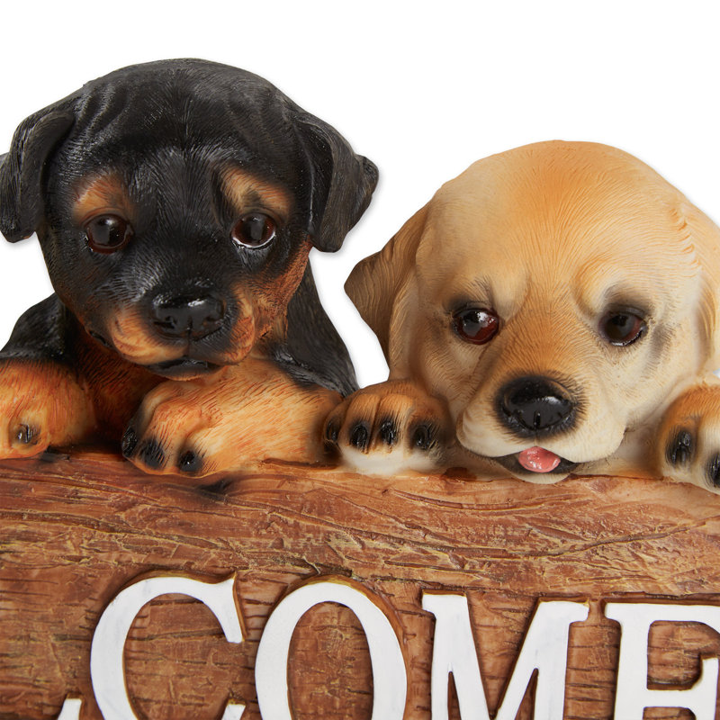 Panneau de bienvenue chiot | Mignon chien porche d'entrée