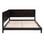 Lit de jour double, style Mid-Century moderne, structure en bois, accoudoirs et lit de jour, taille classique avec-1916207394-1916207395