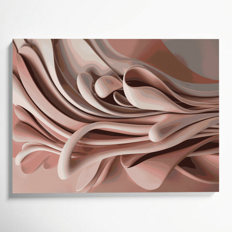 Biomorphic Abstraction 14 Brown Canvas Wall Art, 16" H x 20" W