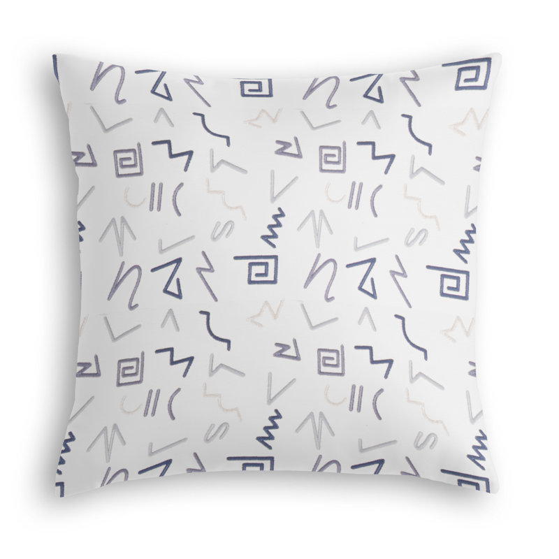 Coussin Oberon, 22 po x 22 po, Azure