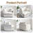 41''Modern Oversized Chenille 360° Swivel Accent Chair-2137959603