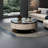 Round microcrystalline stone coffee table-110958850