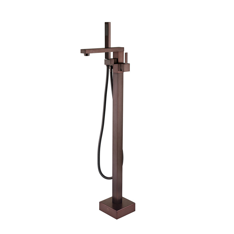 42 7/8-In 1-Handle Freestanding Tub Faucet With Hand Shower Head, Oil Rubbed Bronze