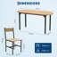 Ensemble de table de salle à manger ovale 5 pièces Modern-1702638532-1702638533