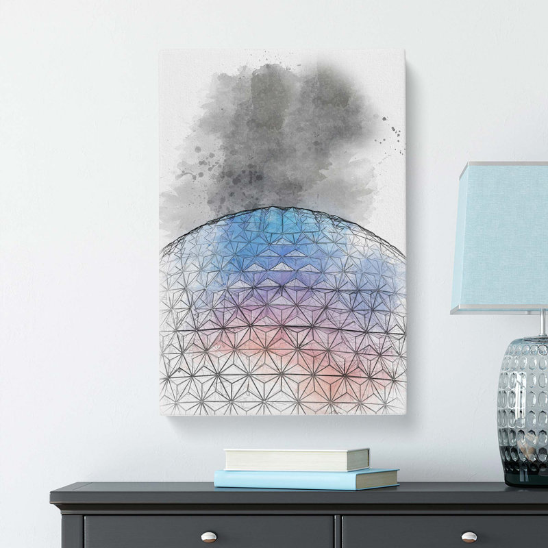 Colours of Epcot in Florida in Abstract - Wrapped Canvas, 50cm H x 35cm W x 3cm D