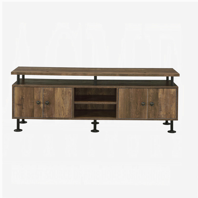 Meuble télé 2 tablettes Rustic Oak