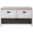 Entryway Bench with Removable Basket and Drawers-1691277880
