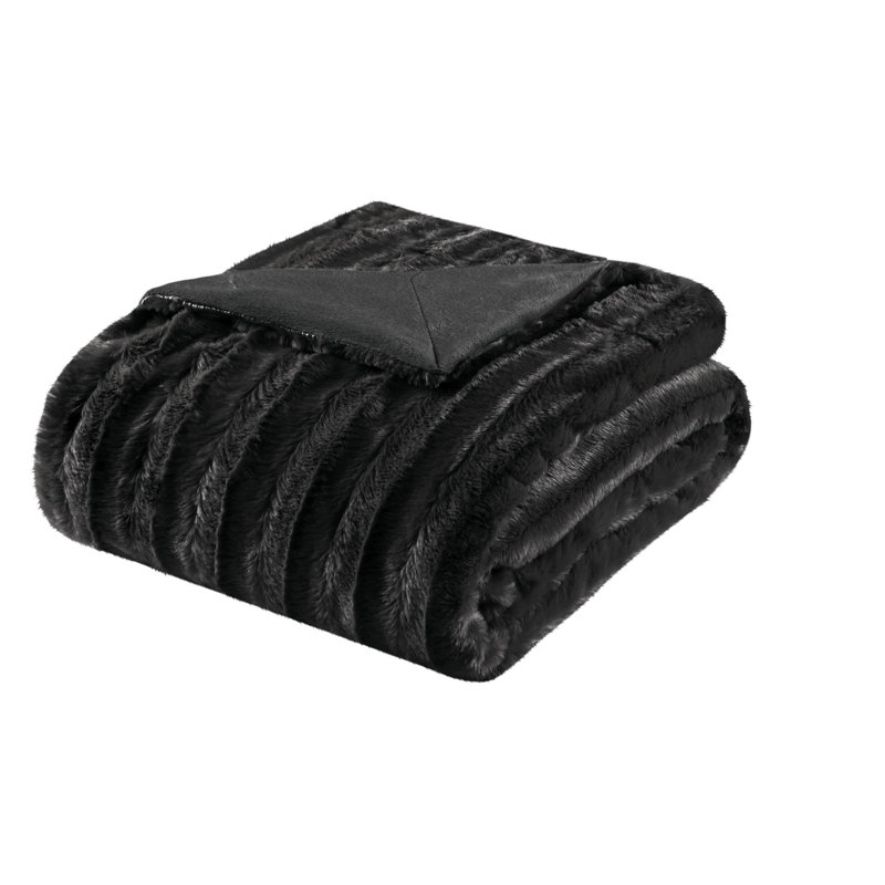 Duke Polyester Throw, Black