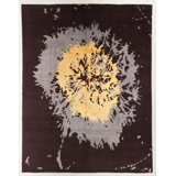 Handmade Cotton and Silk Abstract Area Rug