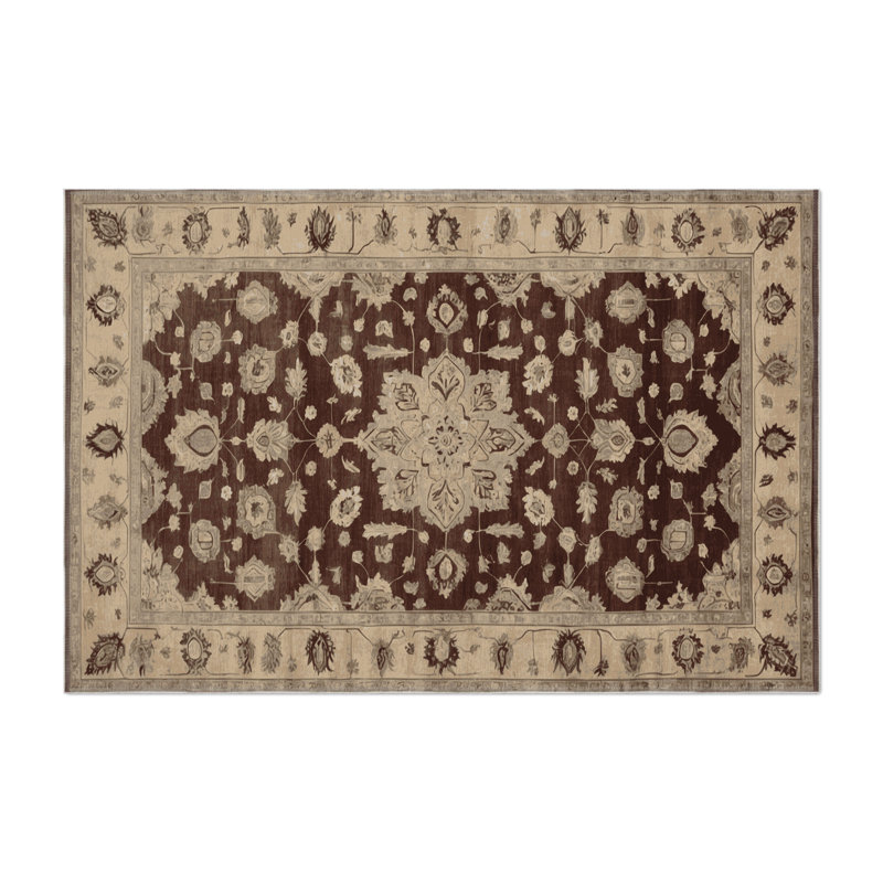 Tapis intérieur et extérieur brun Overdyed, Rectangulaire 3 pi x 5 pi