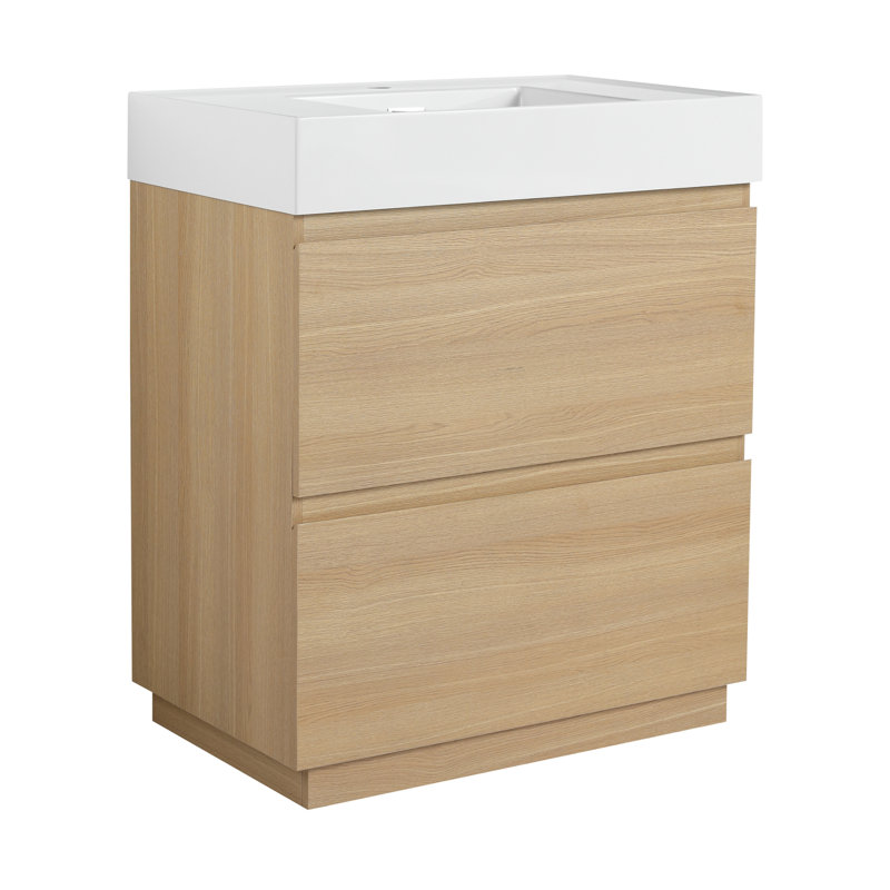 Ensemble de meuble-lavabo simple 29,5 po avec plateau en céramique Veeraaj