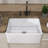Aqua Fireclay Small White Farmhouse Sink Apron Front Farm Sink Single Bowl Kitchen Sink with Accessory Kit