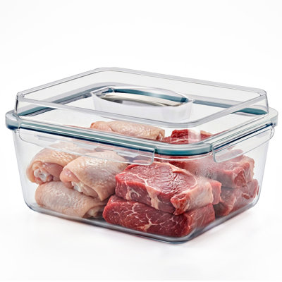 Grand contenant à nourriture en verre avec couvercle Sorbus, 219 oz (6500 ml), récipient de préparation de repas en verre étanche à l'air, rangement rectangulaire pour les restes, congélateur, micro-ondes et lave-vaisselle