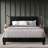 QUEEN SIZE UPHOLSTERED BED IN BLACK VELVET-496706058-496706056