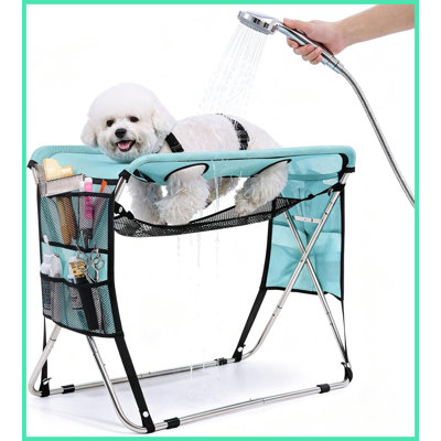 Hamac de toilettage pour chien avec support (version améliorée)