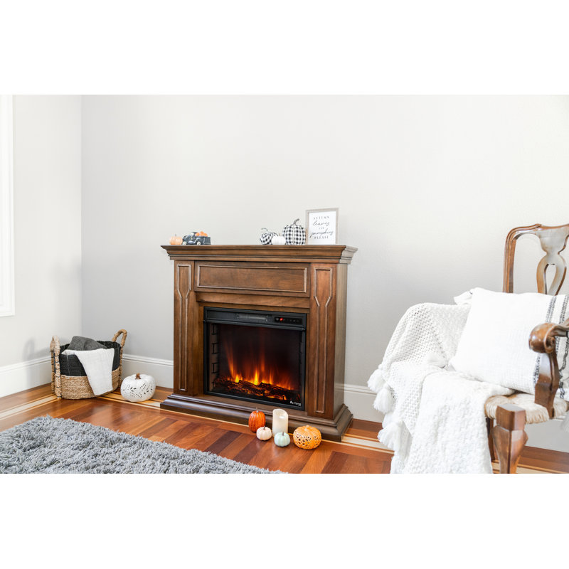 Breckenridge Wood Fireplace Surround, Walnut Expresso