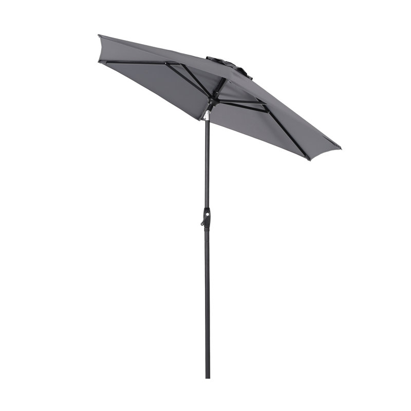 Hurt 220cm Market Parasol, Grey