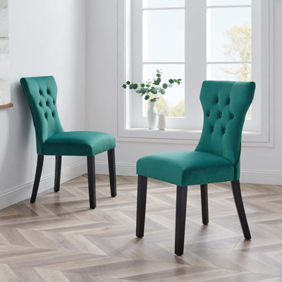 Modway Silhouette Performance Velvet Dining Chairs