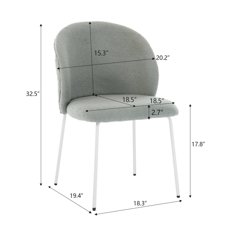 Chaise de salle à manger Heng Ming, Vert clair