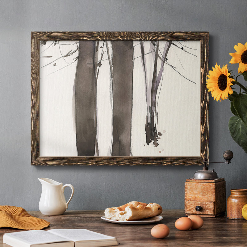 Under the Winter Tree II, reproduction d'art sur toile, Cadre noyer, H 14 po x l 20 po x P 1,5 po