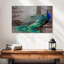 Élégant paon bleu sur toile-2034608568