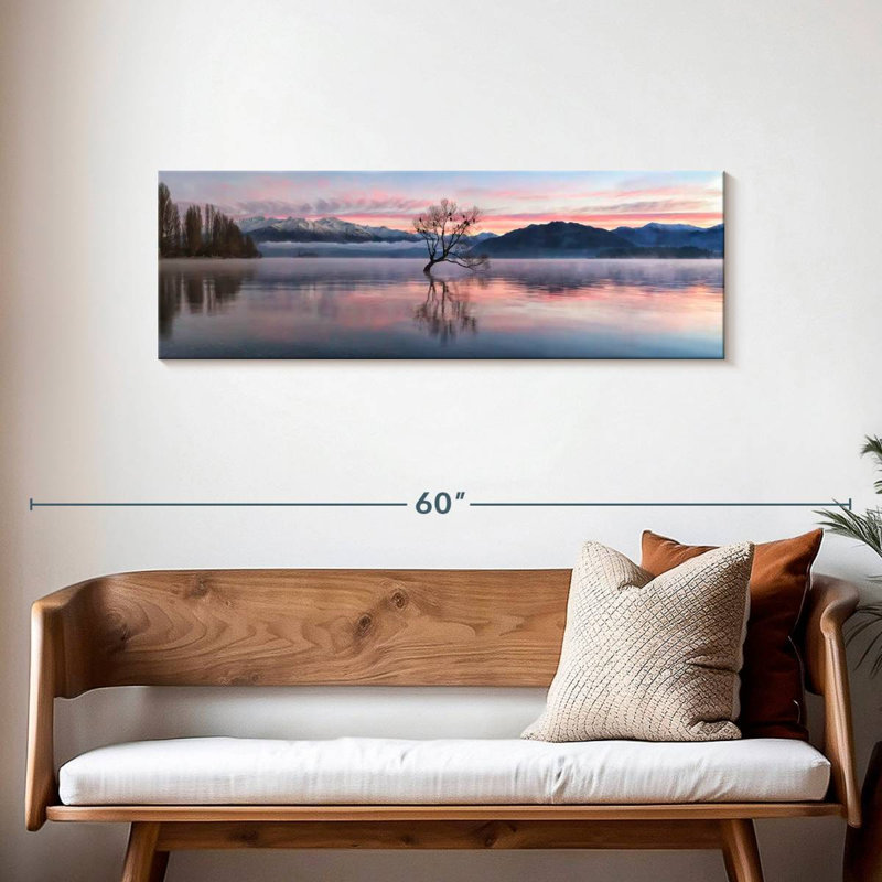 Impression sur toile Lake Subzero Serenity, H 15 po x l 45 po x P 1,25 po