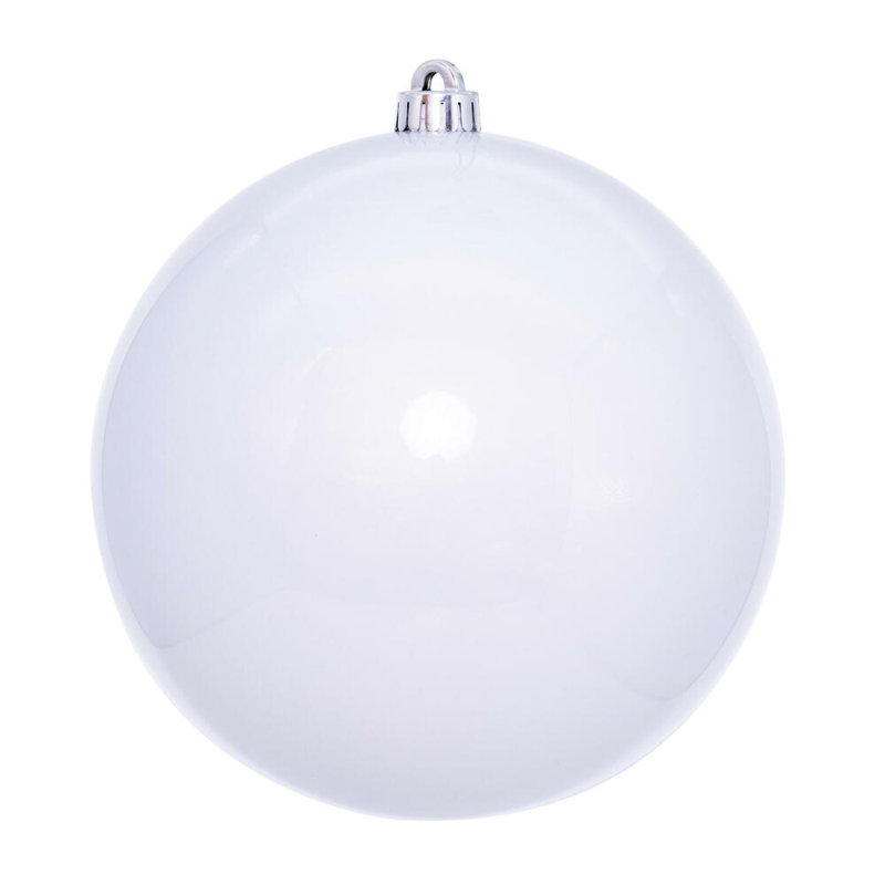 Ensemble d'ornement boule 4 pièces, H 4,75 po x l 4,75 po x P 4,75 po, Blanc