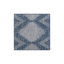 Tapis intérieur / extérieur en polypropylène géométrique tissé à la machine en gris / bleu-680280761