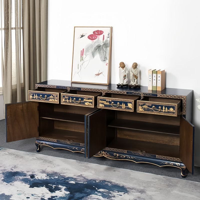 Chinese Classic Four Bucket Shoe Cabinet 18 Pair Shoe Storage Cabinet