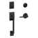 Century Handleset with Single Cylinder Deadbolt and Latitude Door Lever and Rosette