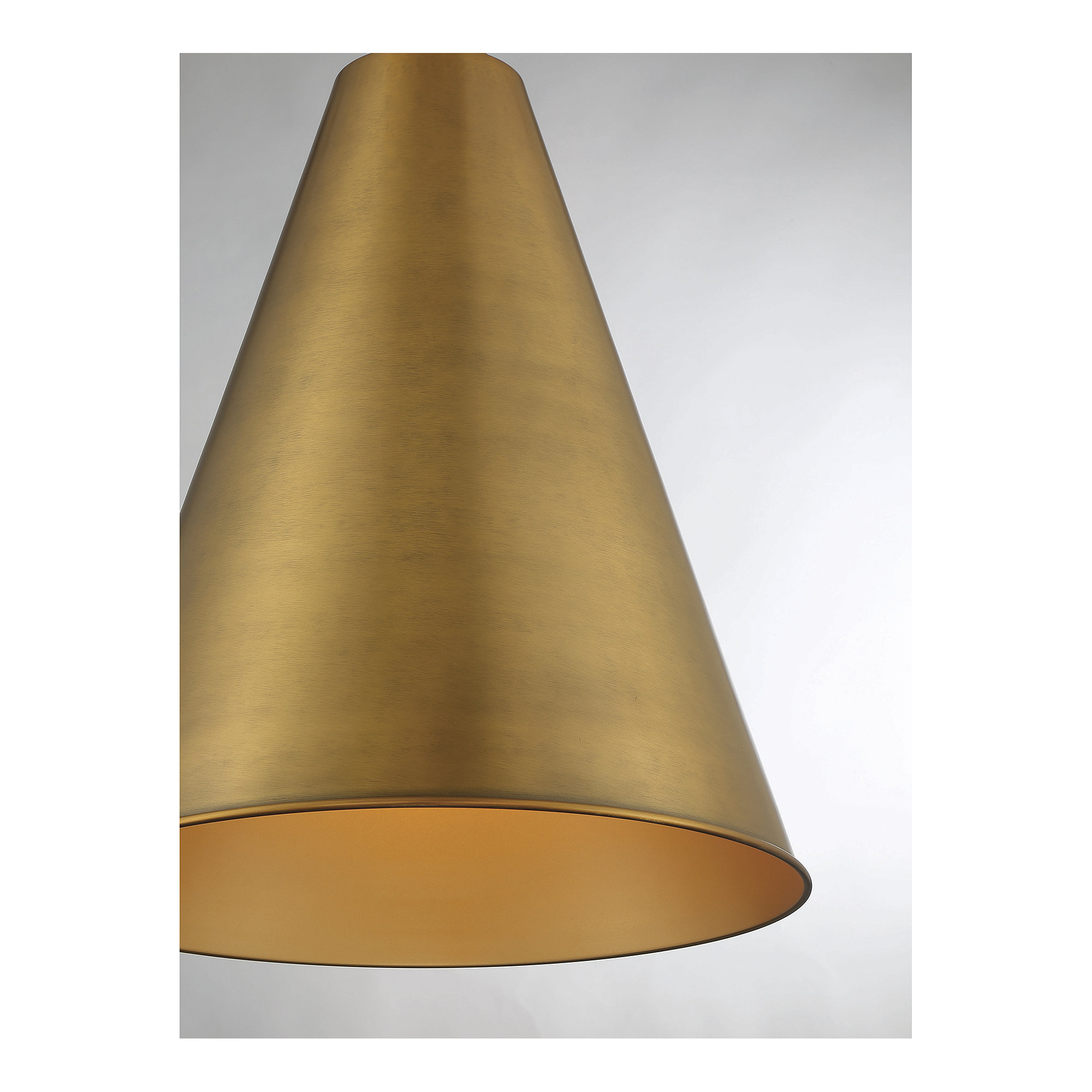Grenadine Single Light Metal Dimmable Pendant, Natural Brass