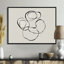«Abstract Simple Brush Outline Curves», art abstrait sur toile, art mural moderne noir