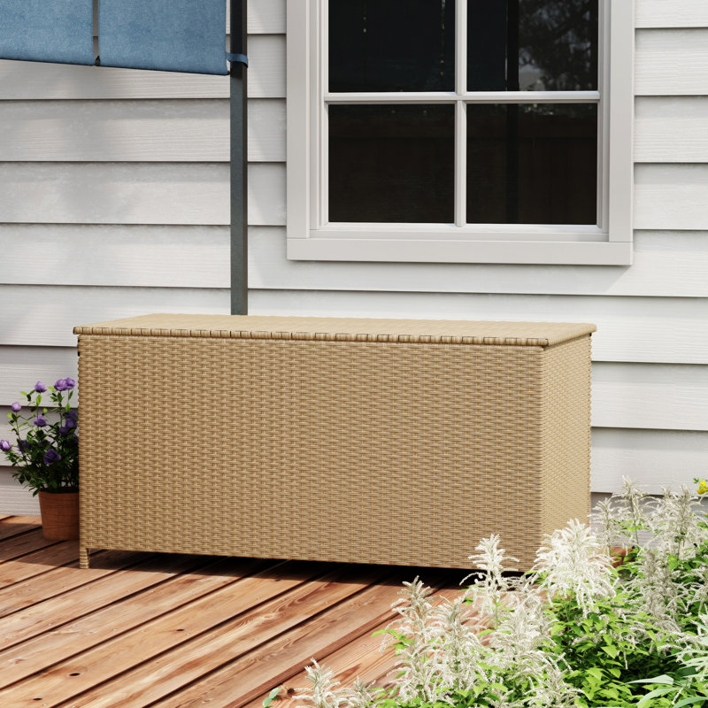 Outsunny 83 Gallon Deck Box, Brown