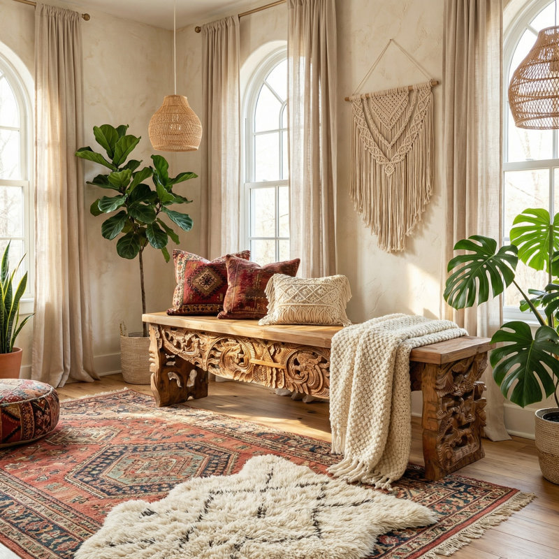 Covan Solid Wood Bench