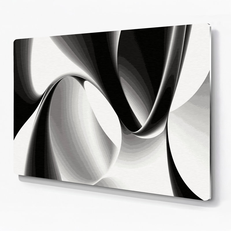 Gradient Abstract 81 Beige Metal Wall Art, 24" H x 36" W