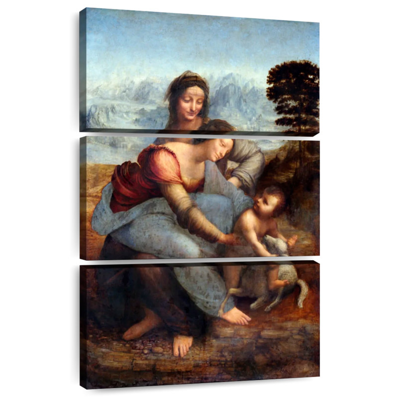 La Vierge et l'enfant avec Sainte Anne, H 32 po x l 20 po